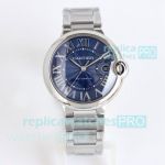 TW factory clone Cartier Ballon Bleu de 40 Navy Blue Swiss 2824 Watch 